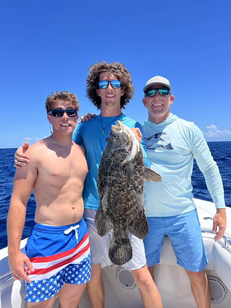 Big tripletail while mahi fishing