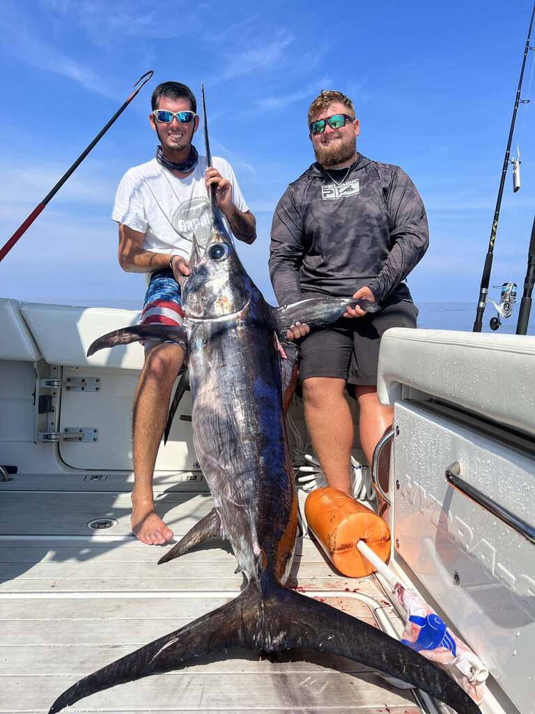 Catching trophy swordfish 