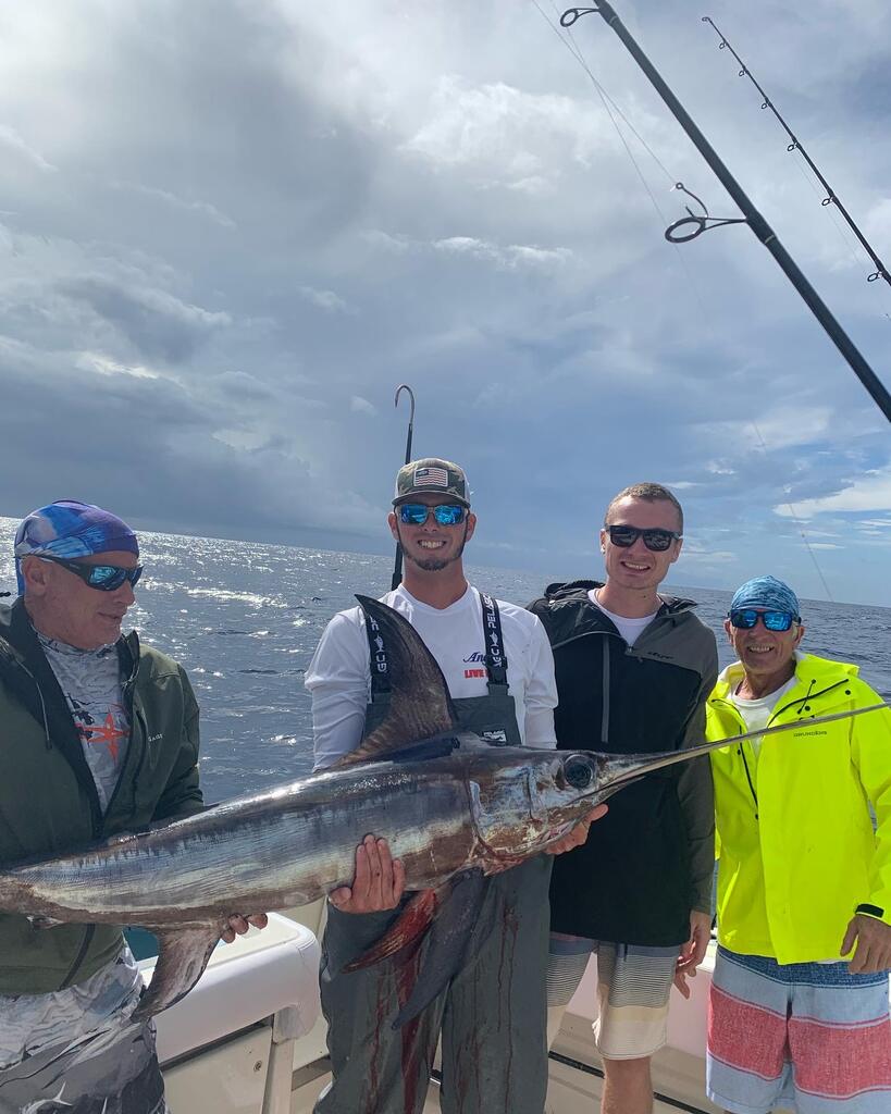 Swordfishing in rough weather off islamorada